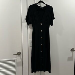 Midi black asos dress